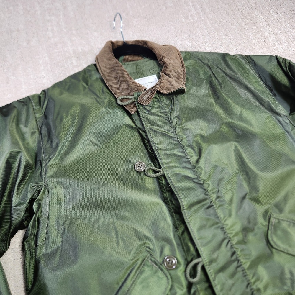 Vintage Alpha Industries Jacket Men Medium Corduroy Chinstrap ECW Impermeable OG